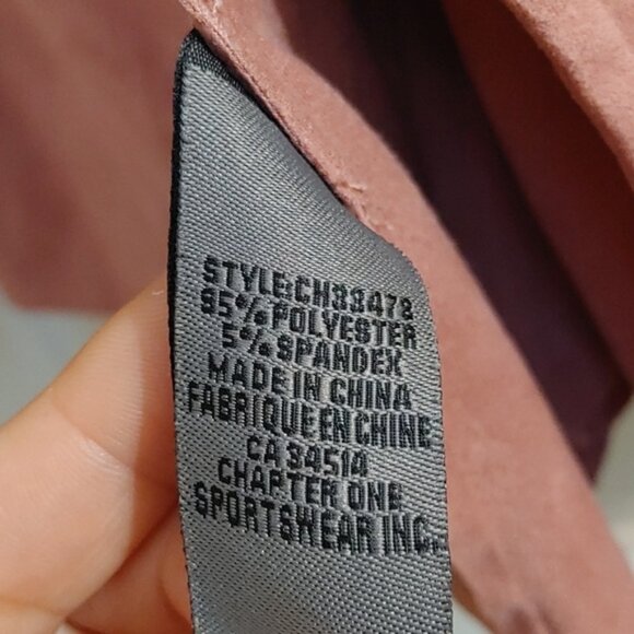 One by Chapter One drape cropped front jacket cardigan long sleeve dark Pink - Picture 8 of 8